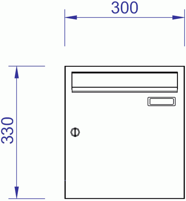 h330-3 Horizontal Postbox