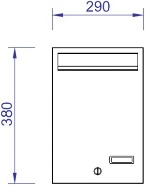 RV292 Vertical Anti Theft Postbox